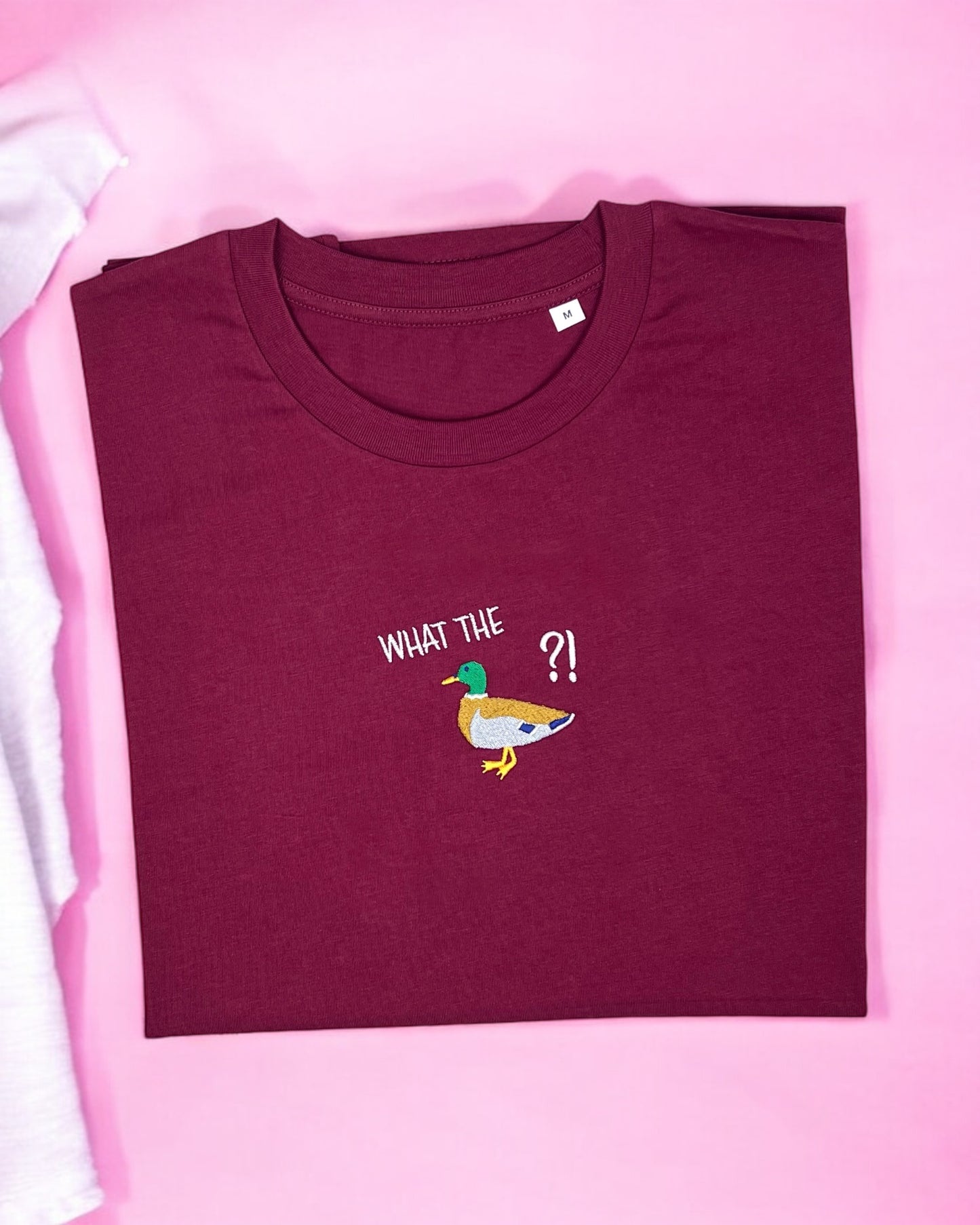 Shirt - WTF - What the duck?! - Ente im Rotwein - burgunder