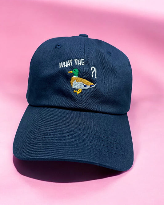 Basecap - WTF - What the duck?! - Ente im See - blau