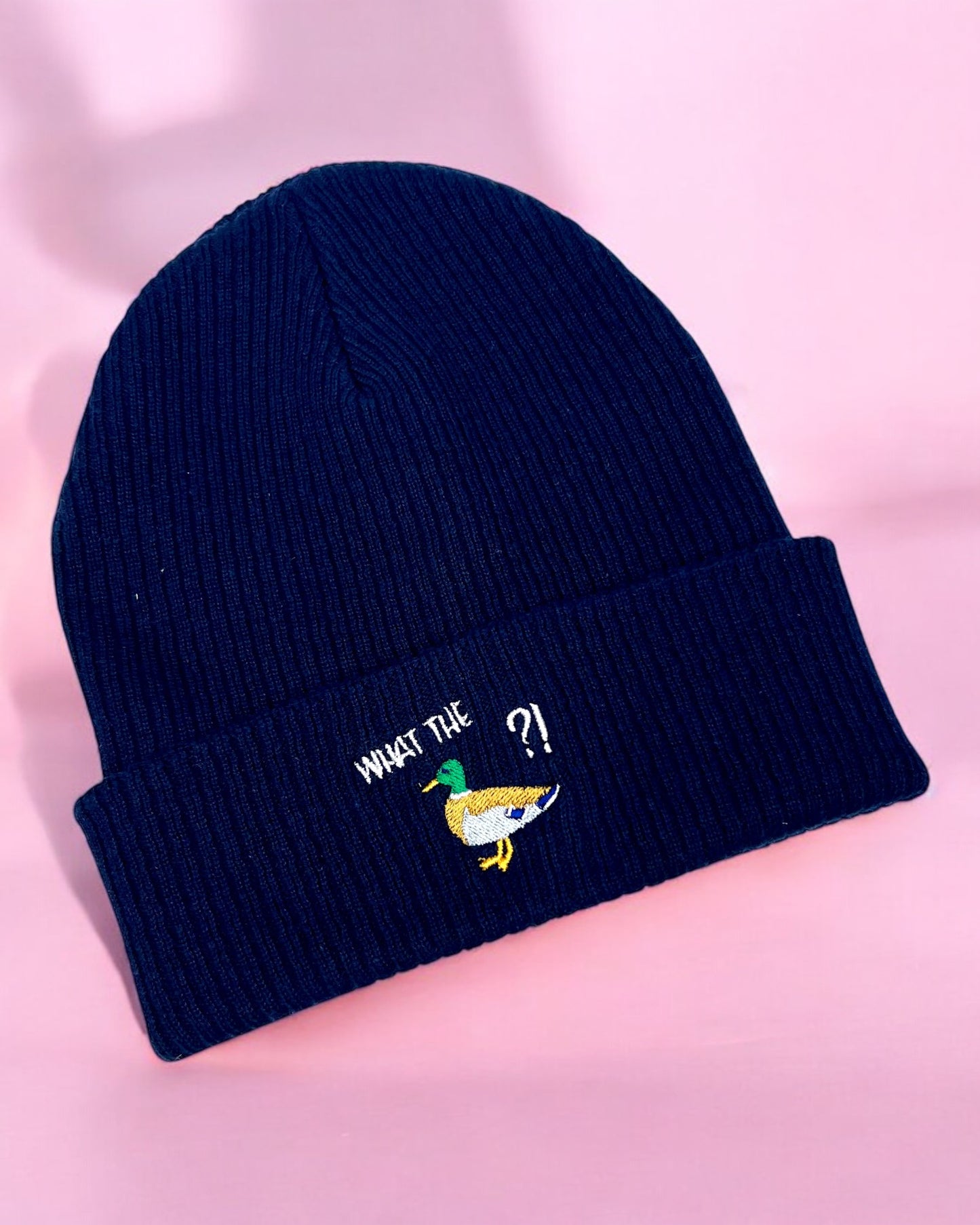 Beanie - WTF - What the duck?! - Ente im See - blau