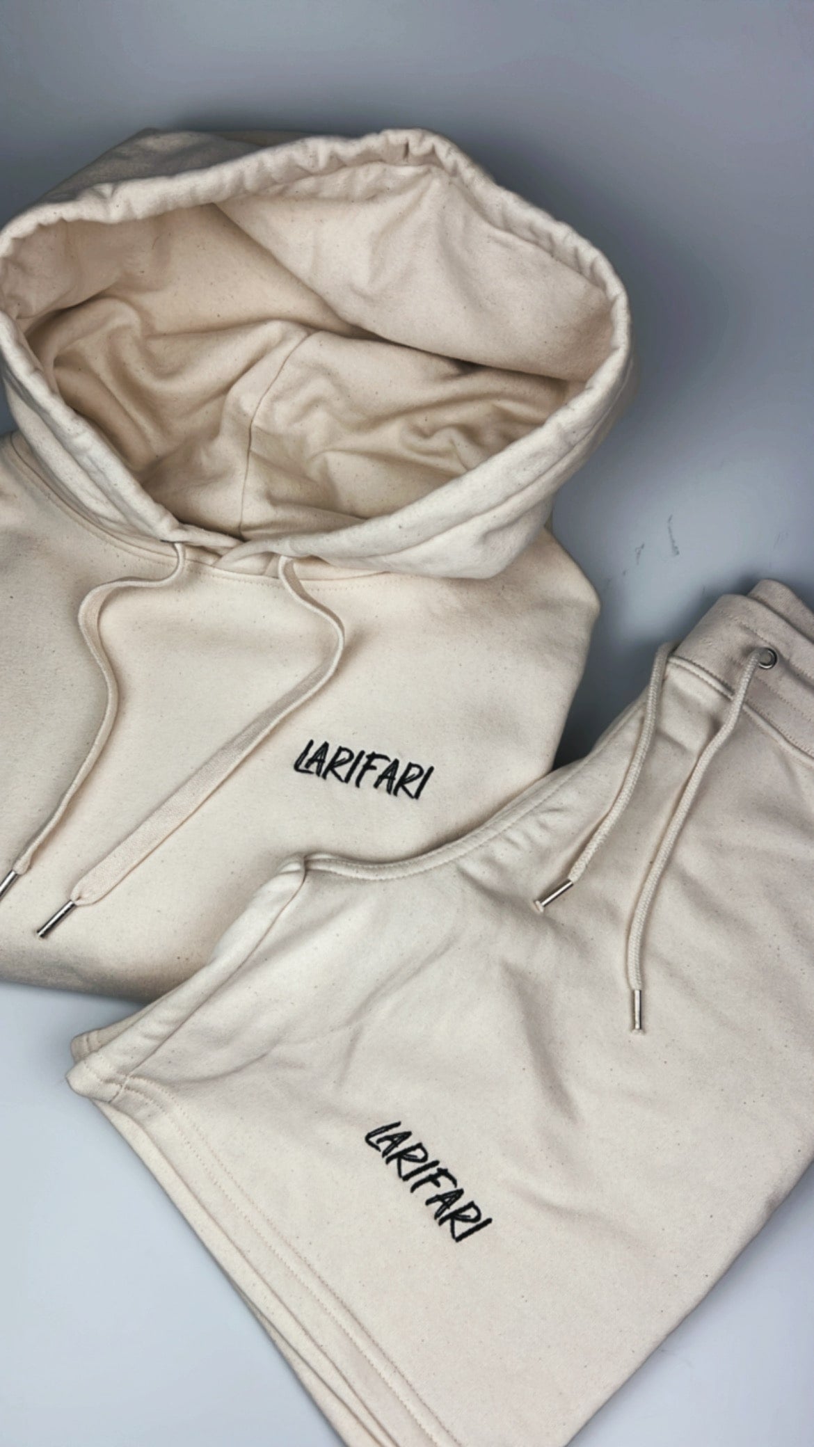 Hoodie - LARIFARI - natural raw