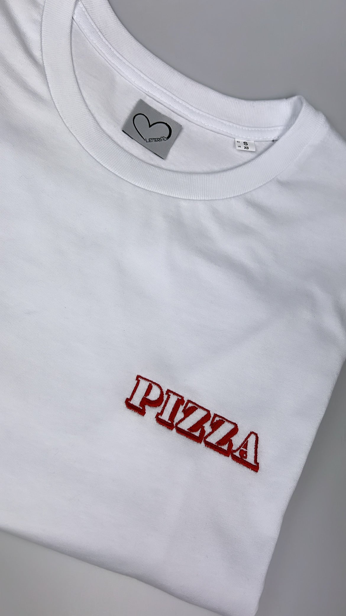 Shirt - Pizza - weiß