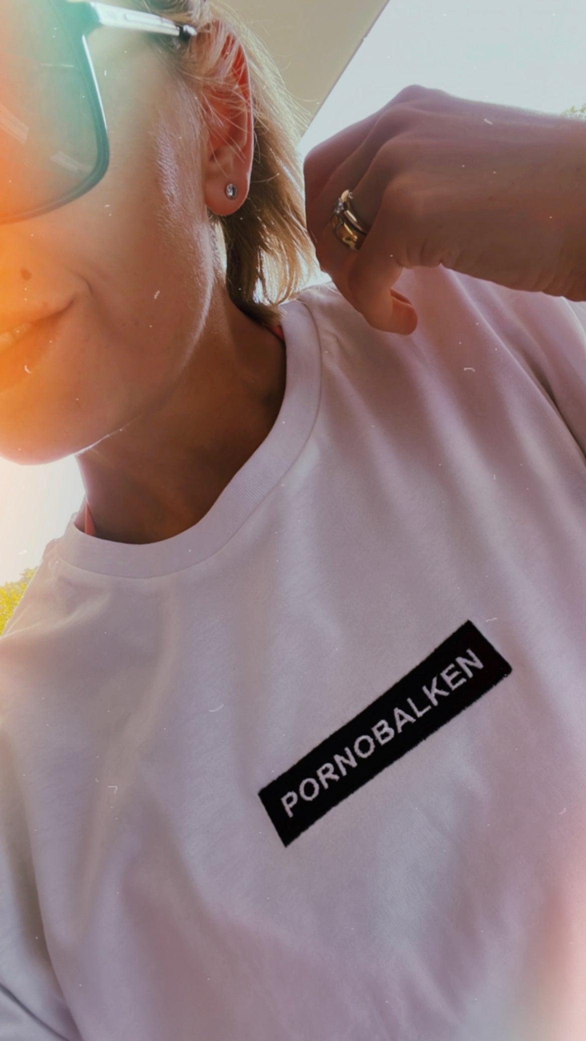 Shirt - Pornobalken - weiße Weste