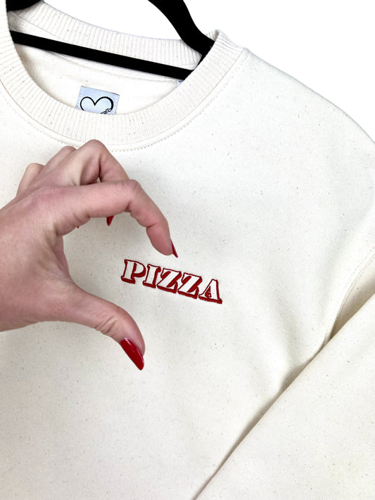 Sweater - Pizza - naturell - oversized